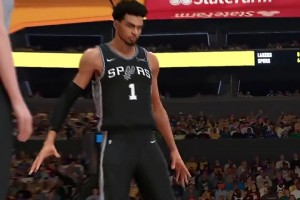 上来就隔扣詹姆斯！2K大神操作文班亚马，这看着就很爽啊